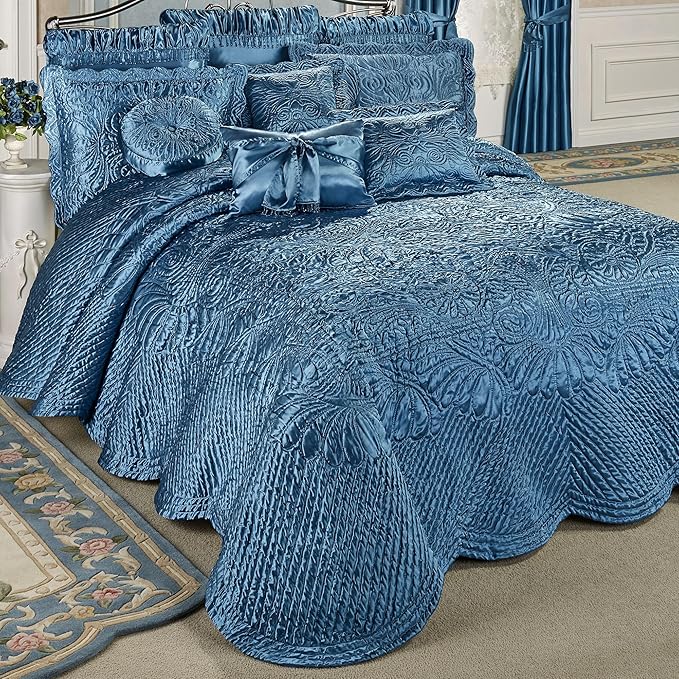 Touch of Class Portia Luxury Bedding | Rich Sapphire Blue | Premier Quilted by TouchofClass