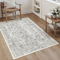 Black Area Rug 3x5 Office Entryway Rug Machine Washable Kitchen Vintage by PureCozy