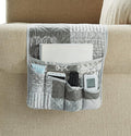 Brilliant Sunshine Grey Floral Patchwork Sofa Armrest 5 Pockets Organizer by BrilliantSunshine