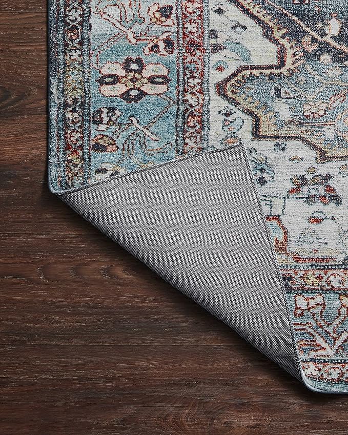Loloi Margot Collection MAT-05 Ocean/Brick 2'-6" x 7'-6" Runner Rug feat. - Image 8