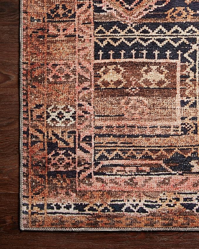 Loloi Layla Collection LAY-14 Mocha/Blush 9'-0" x 12'-0" .13" Thick Area Rug - Image 7