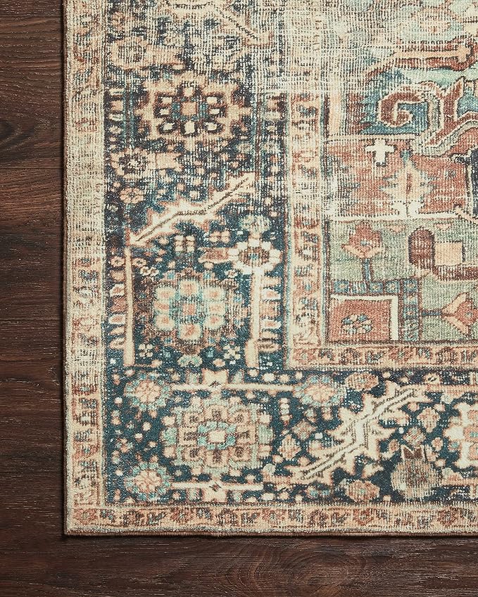 Loloi Margot Collection MAT-02 Terracotta/Lagoon 2'-6" x 11'-6" Runner Rug - Image 10