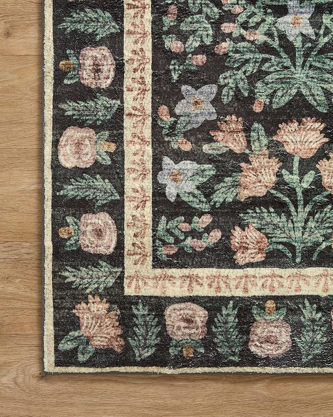 Loloi Rifle Paper Co. Eden Collection EDE-02 Mughal Garden Black 3'-6" x 5'-6" - Image 6