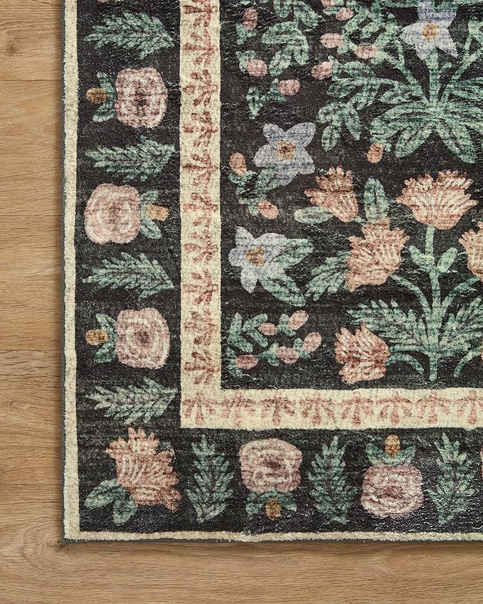 Loloi Rifle Paper Co. Eden Collection EDE-02 Mughal Garden Black 8'-6" x 11'-6" - Image 6
