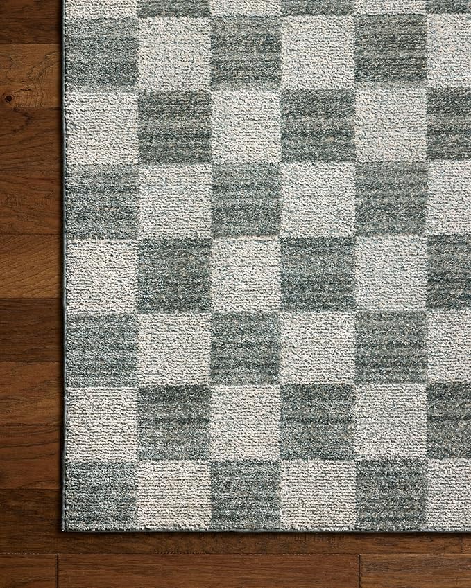 Loloi Chris Loves Julia Calvin Collection CLV-01 Blue/Ivory 7'-10" x 7'-10" - Image 6
