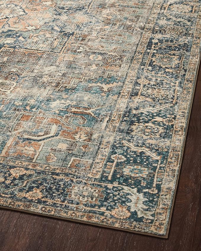 Loloi Margot Collection MAT-02 Terracotta/Lagoon 2'-6" x 9'-6" Runner Rug feat. - Image 11