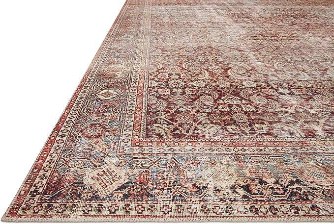 Loloi Layla Collection LAY-11 Cinnamon/Sage 2'-6" x 9'-6" .13" Thick Runner Rug - Image 3