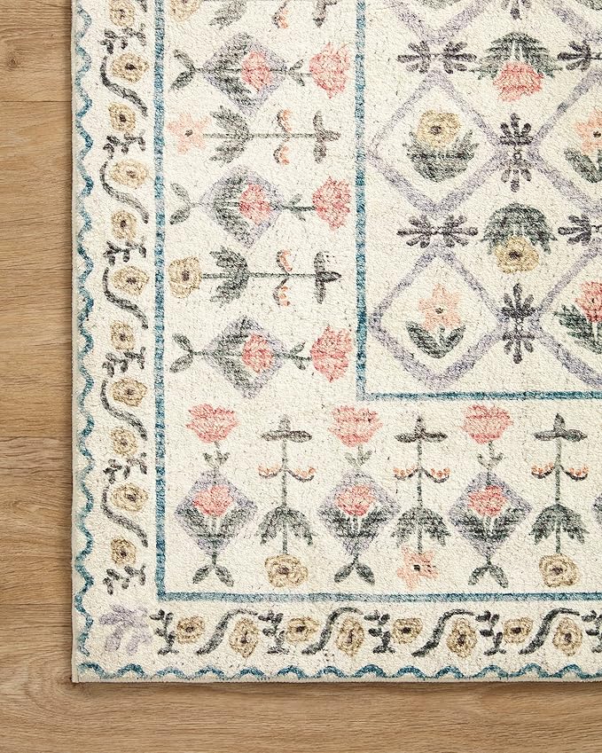 Loloi Rifle Paper Co. Eden Collection EDE-03 Lattice Ivory 2'-6" x 11'-6" - Image 5