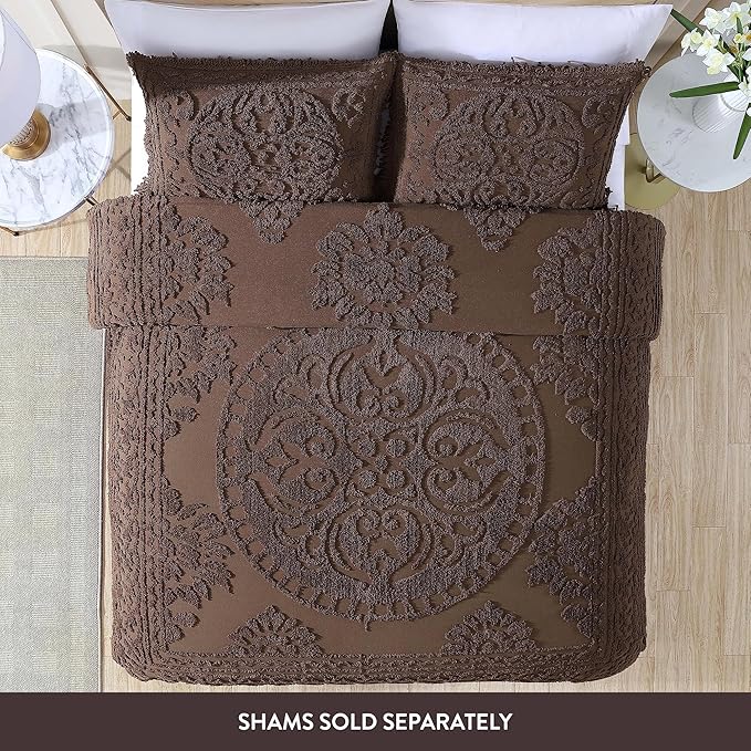 Beatrice Home Fashions Medallion Chenille Bedspread - Image 2