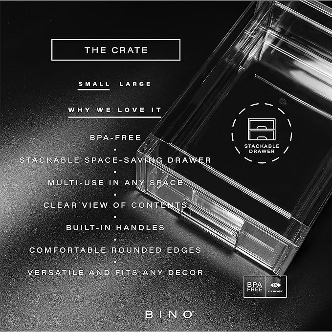 BINO | Stackable Storage Drawers, Small - Image 4