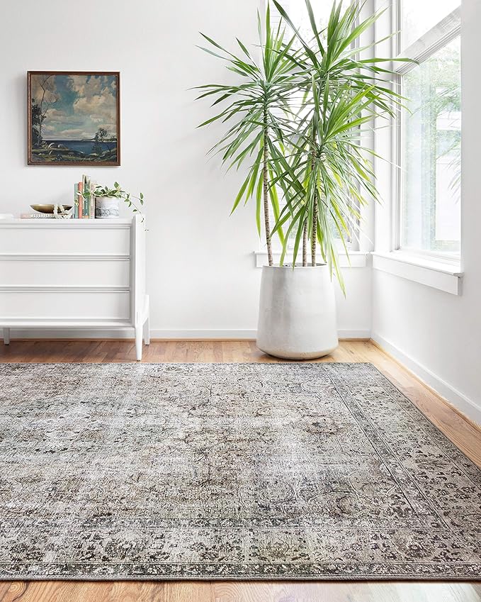Loloi Layla Collection LAY-06 Taupe/Stone 2'-6" x 12'-0" .13" Thick Runner Rug by Loloi