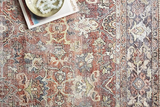 Loloi Layla Collection LAY-02 Spice/Marine 7'-6" x 9'-6" .13" Thick Area Rug - Image 12