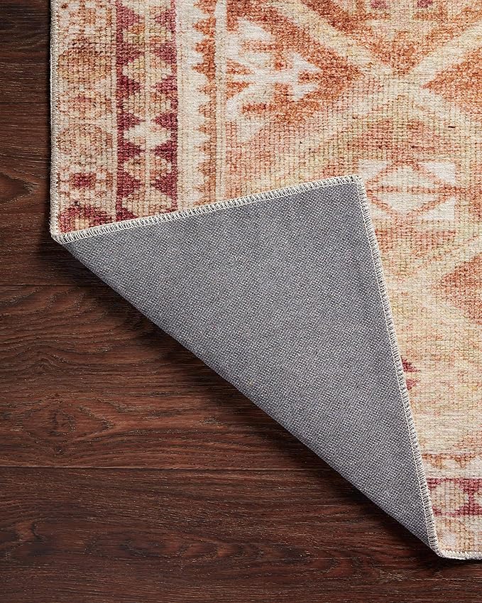 Loloi Layla Collection LAY-16 Natural/Spice 2'-6" x 7'-6" .13" Thick Runner Rug - Image 5
