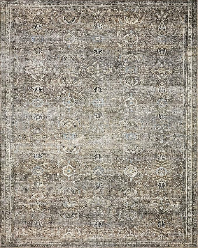 Loloi Layla Collection LAY-13 Antique/Moss 9'-0" x 12'-0" .13" Thick Area Rug - Image 5