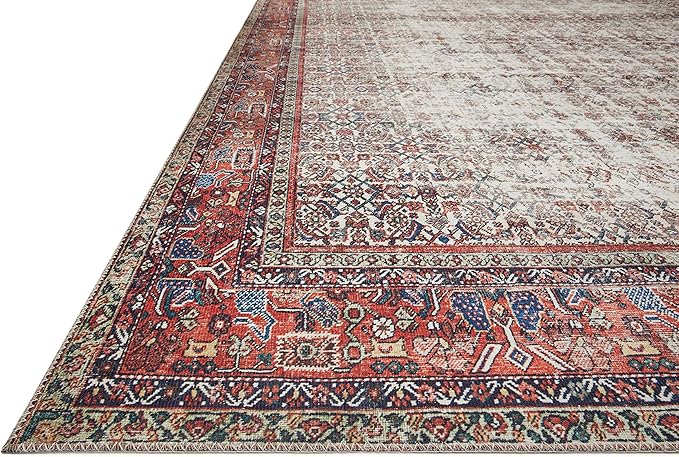 Loloi Layla Collection LAY-12 Ivory/Brick 2'-3" x 3'-9" .13" Thick Accent Rug - Image 3