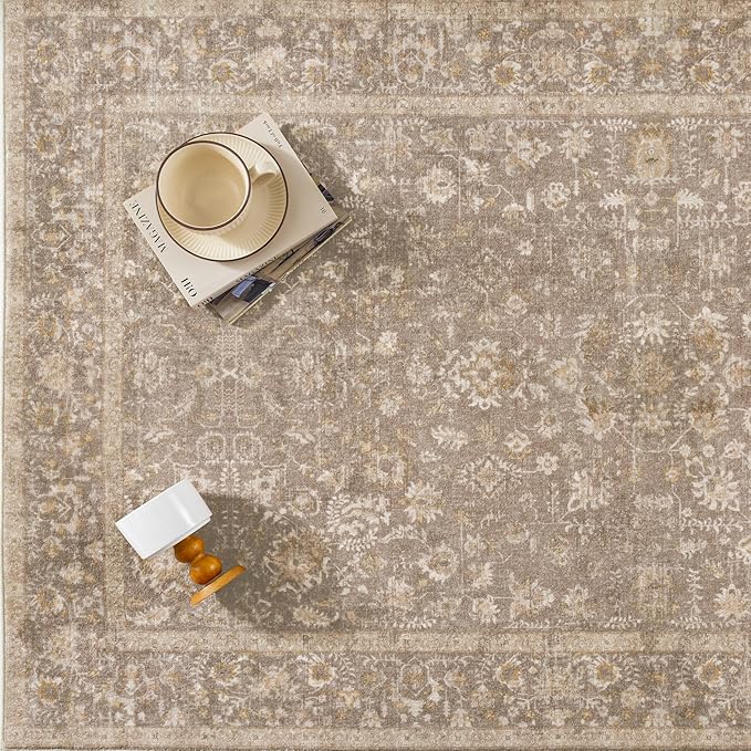 2x6 Deep Brown Runner Rug Hallway Non Slip Kitchen Vintage Distressed Long - Image 8