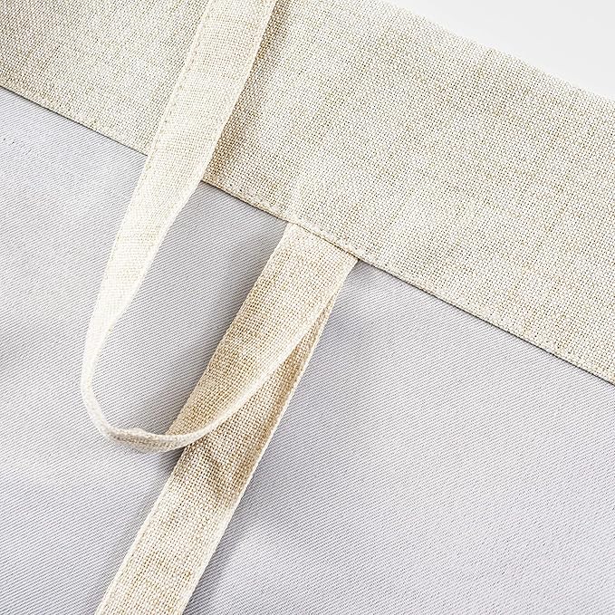 DriftAway Double Layer Linen Blackout Tie Up Curtains Thermal Insulated Fully - Image 6
