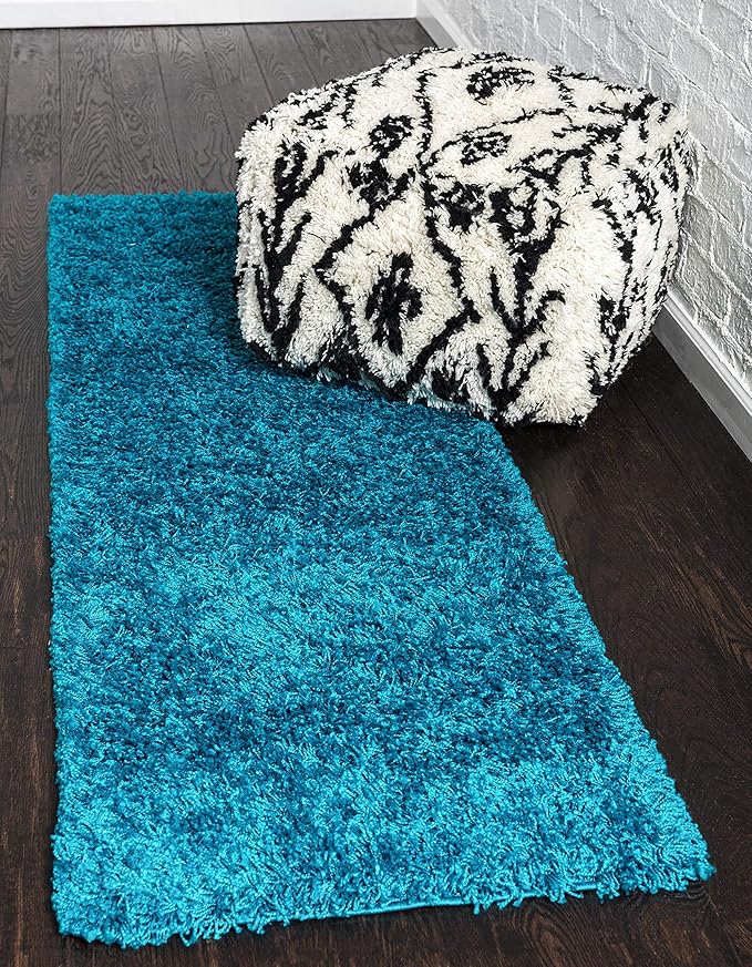 Unique Loom Solid Shag Collection Area Rug - Image 2