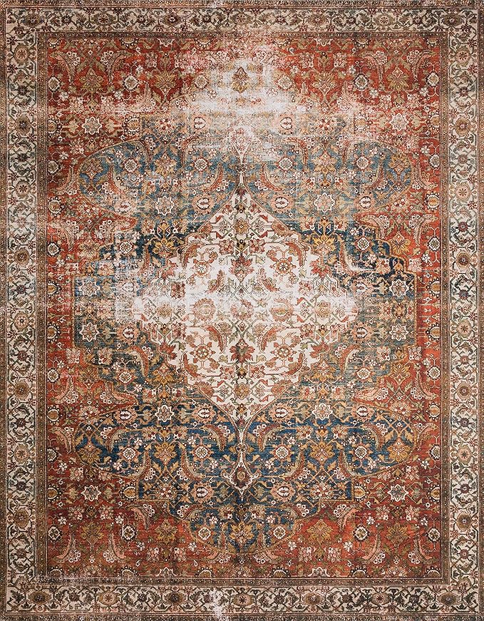 Loloi Layla Collection LAY-05 Ocean/Multi 2'-3" x 3'-9" .13" Thick Accent Rug - Image 3