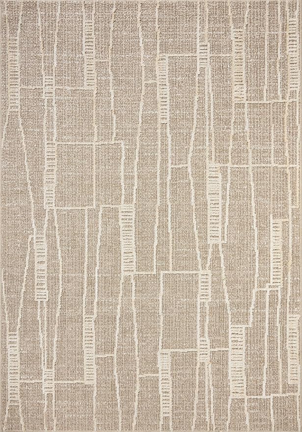Loloi Amber Lewis Bexley Collection BEX-05 Mushroom/Natural 2'-7" x 10'-0" - Image 2