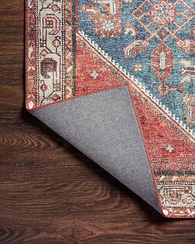 Loloi Layla Collection LAY-10 Marine/Clay 2'-6" x 7'-6" .13" Thick Runner Rug - Image 8