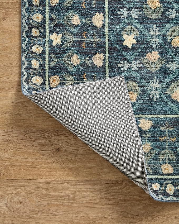 Loloi Rifle Paper Co. Eden Collection EDE-03 Lattice Indigo 2'-6" x 11'-6" - Image 7