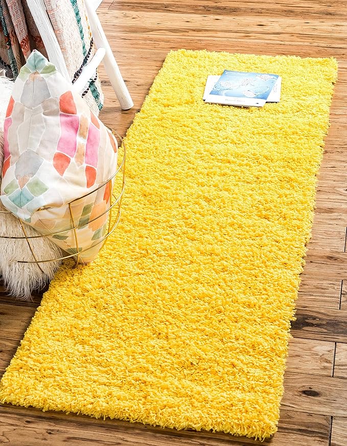 Unique Loom Solid Shag Collection Area Rug - Image 2