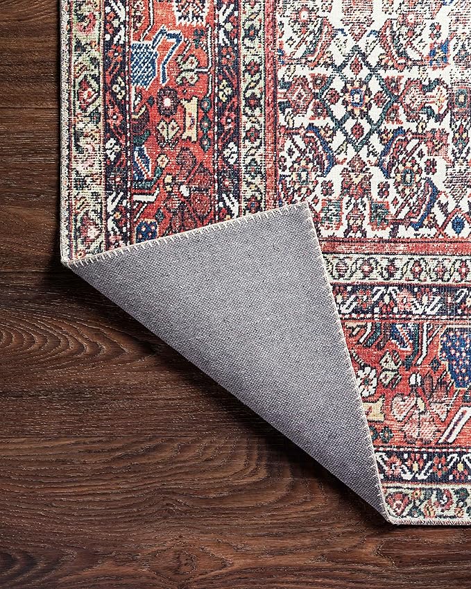 Loloi Layla Collection LAY-12 Ivory/Brick 2'-6" x 7'-6" .13" Thick Runner Rug - Image 7