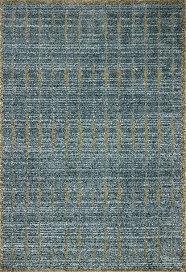 Loloi Chris Loves Julia Calvin Collection CLV-02 Ocean/Olive 2'-7" x 10'-0" - Image 3