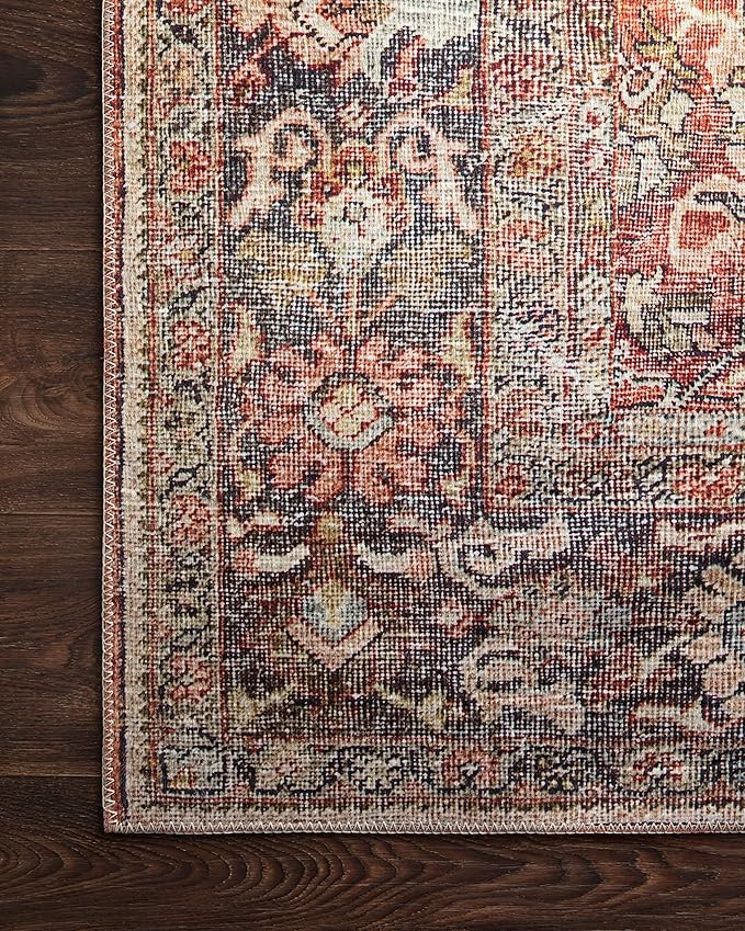 Loloi Layla Collection LAY-02 Spice/Marine 2'-3" x 3'-9" .13" Thick Accent Rug - Image 8