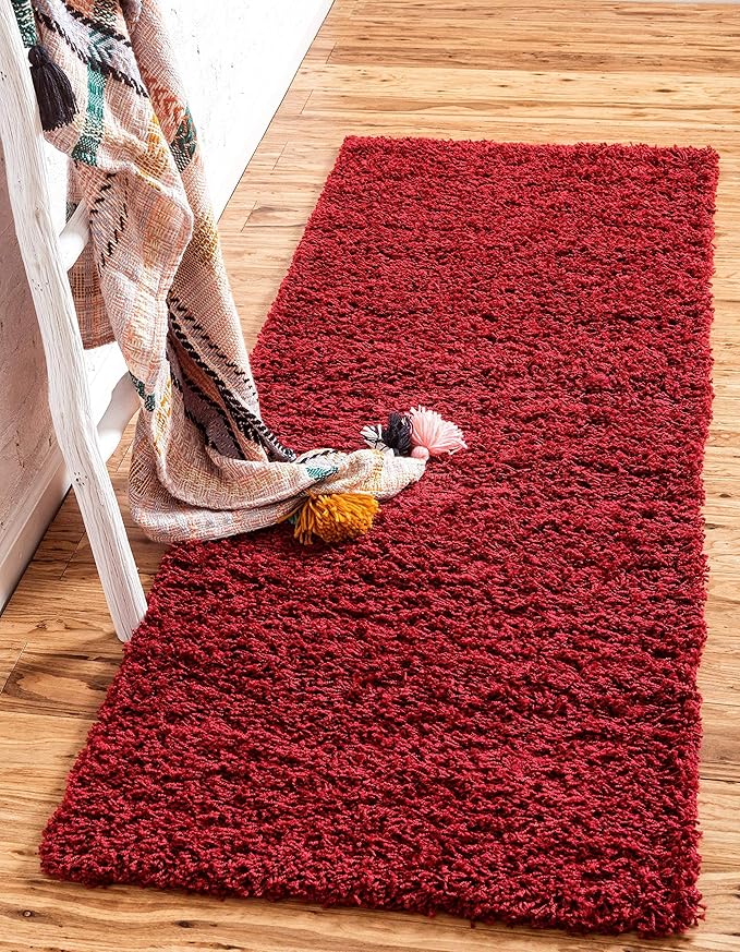 Unique Loom Solid Shag Collection Area Rug - Image 3