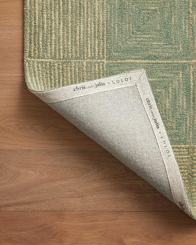 Loloi Chris Loves Julia Francis Collection FRA-02 Green/Natural 3'-6" x 5'-6" - Image 9