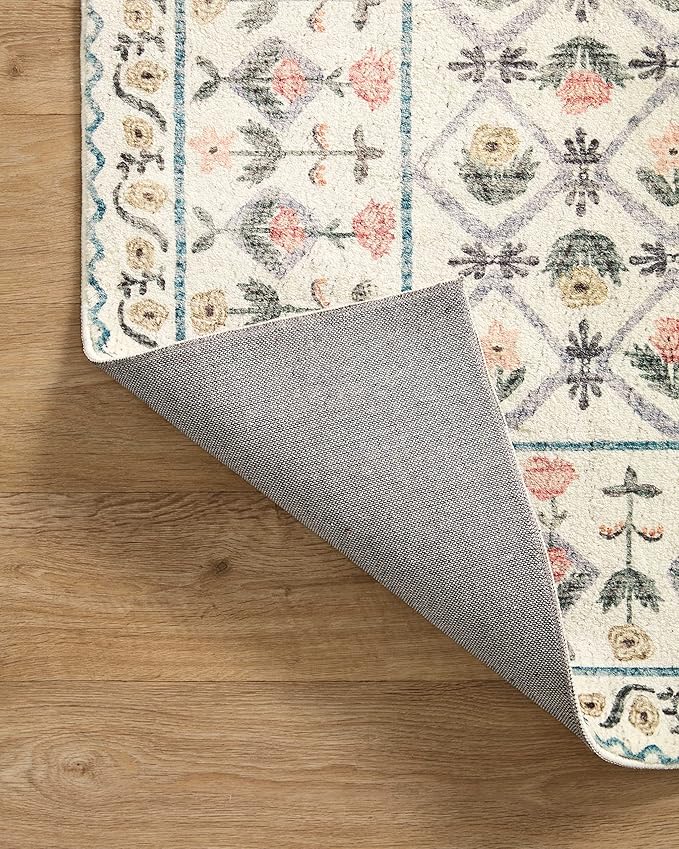Loloi Rifle Paper Co. Eden Collection EDE-03 Lattice Ivory 2'-3" x 3'-9" Accent - Image 7