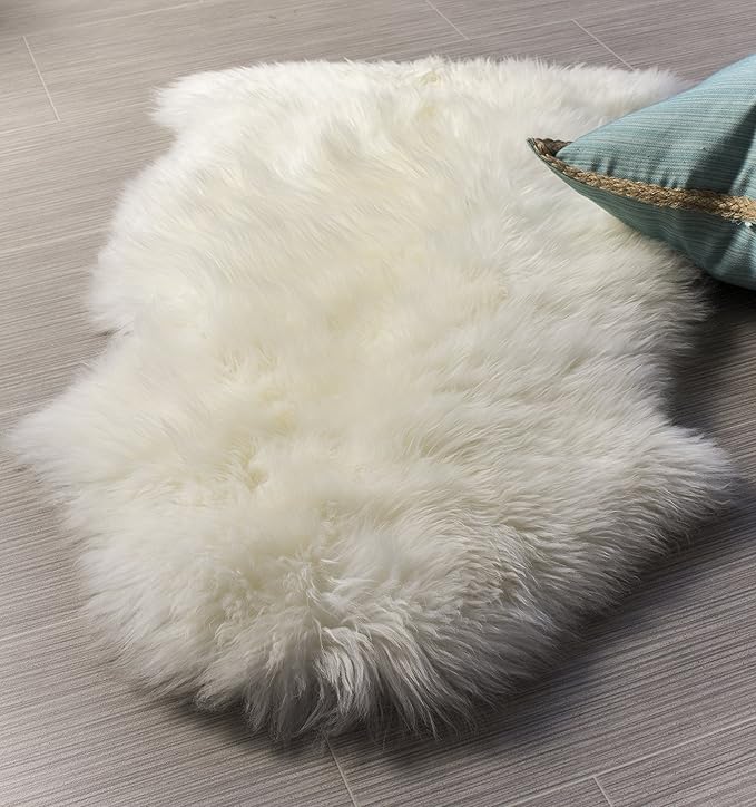 Premium Genuine Fur Sheepskin Rug by SuperAreaRugs