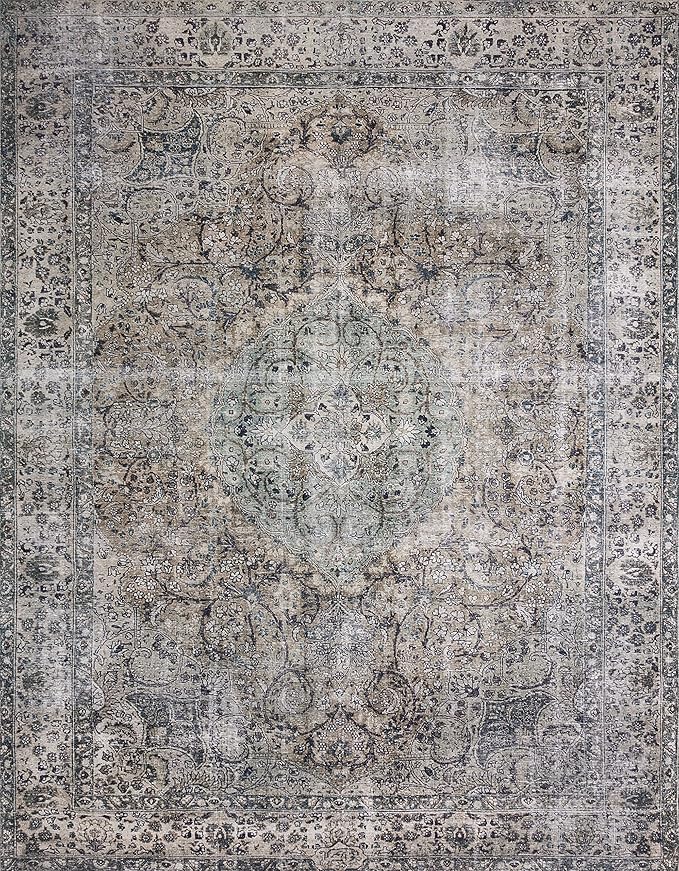 Loloi Layla Collection LAY-06 Taupe/Stone 3'-6" x 5'-6" .13" Thick Accent Rug - Image 3