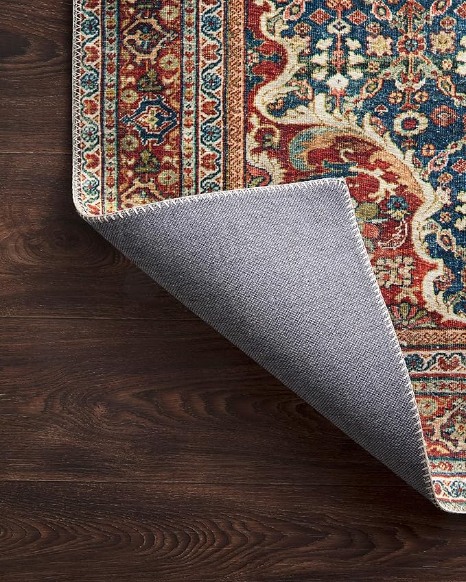 Loloi Layla Collection LAY-09 Cobalt Blue/Spice 2'-6" x 12'-0" .13" Thick - Image 8