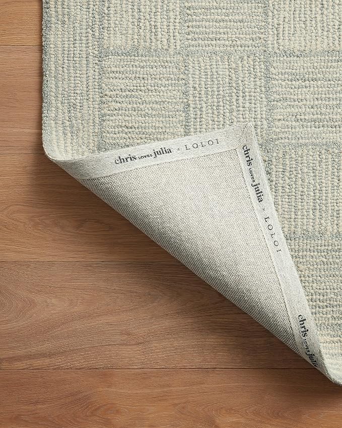 Loloi Chris Loves Julia Francis Collection FRA-03 Silver/Sky 5'-0" x 7'-6" Area - Image 9