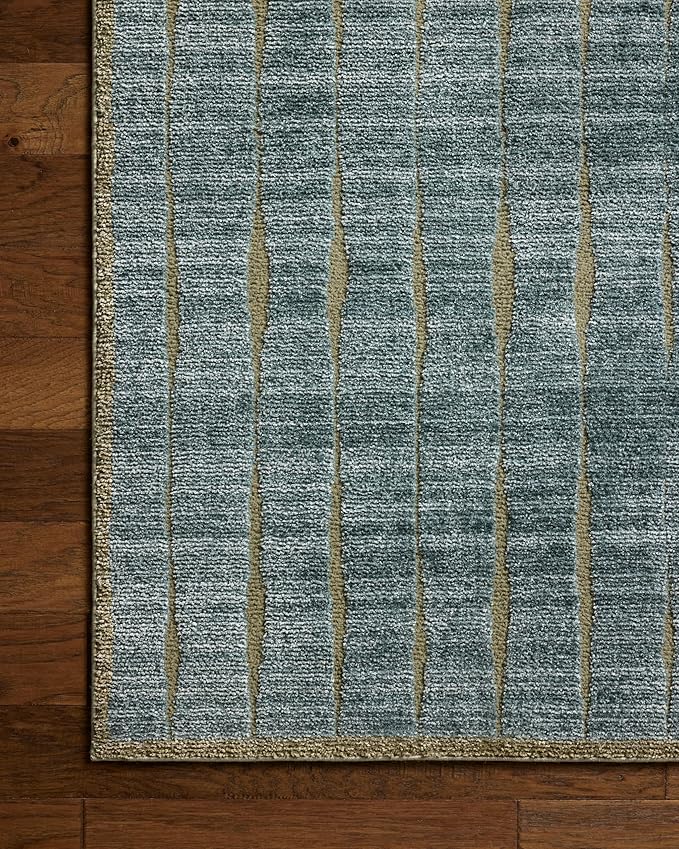 Loloi Chris Loves Julia Calvin Collection CLV-02 Ocean/Olive 2'-7" x 10'-0" - Image 6