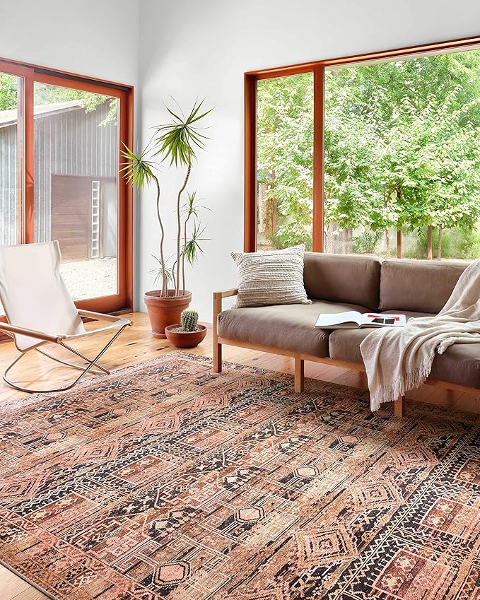 Loloi Layla Collection LAY-14 Mocha/Blush 2'-3" x 3'-9" .13" Thick Accent Rug by Loloi