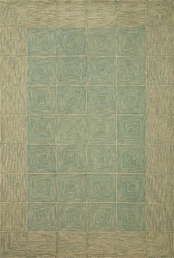 Loloi Chris Loves Julia Francis Collection FRA-02 Green/Natural 7'-9" x 9'-9" - Image 3